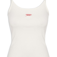 Regata Feminina Script Strappy Top - Branco