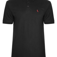 Polo Masculina Piquet Pica Pau Vermelho - Preto