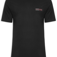 Camiseta Masculina Regular Fit Graphic Slub - Preto