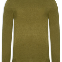 Suéter Masculino Gola Redonda Toque Macio - Verde