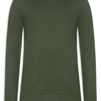Suéter Masculino Gola Redonda Casual - Verde