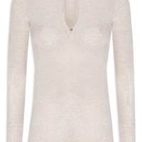 Blusa Feminina Raglan Desconstruída Básica - Branco