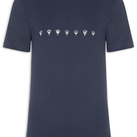 Camiseta Slim Vintage Underwater - Azul
