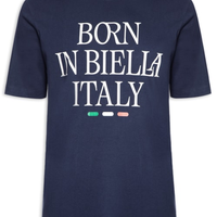 Camiseta Masculina Comfort Born In Biella - Azul