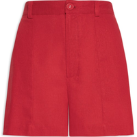Short Feminino Recorte Frente - Vermelho