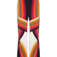Calça Feminina Reta Plisse Onda - Laranja