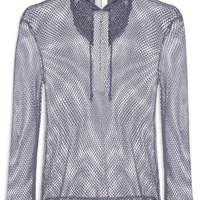 Blusa Feminina Manga Longa Tela Degradê - Azul