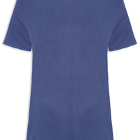 Camiseta Masculina Básica Slim Canelado Gola Careca - Azul
