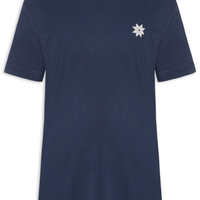 Camiseta Masculina Manga Curta Gola Careca Vintage Montains - Azul