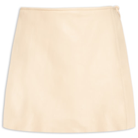 Saia Couro Mini Cachecou - Bege