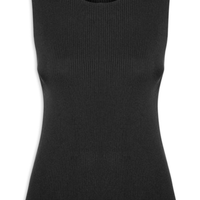 Regata Feminina Tricot Básica - Preto