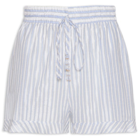 Short Algodão Listras Lurex - Azul