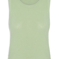 Regata Feminina Tricot Canelada - Verde