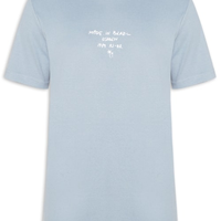 Camiseta Masculina Manga Curta Gola Careca Made In Brazil - Azul