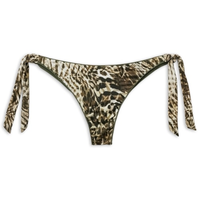 Calcinha De Biquíni Brasileira Com Amarração Tropical Animalier - Verde