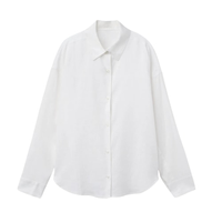 Camisa Curta Em Linho e Viscose - Branco
