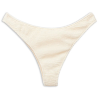 Calcinha De Biquíni Brasileira Crinkle Waves - Branco