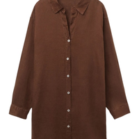 Camisa Em Linho - Marrom