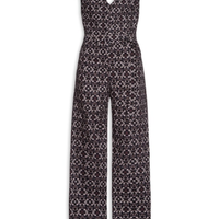 Macacão Feminino Sarja Flora - Preto