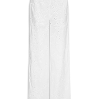 Calça Reta Feminina Em Laise - Branco