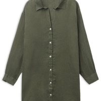 Camisa Em Linho - Verde