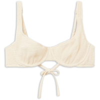 Parte De Cima De Biquíni Balconette Crinkle Waves - Branco