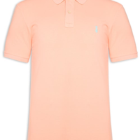 Polo Masculina Slim Fit Summer Em Piquet - Laranja