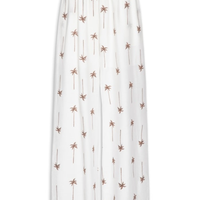 Calça Feminina Pantalona Bordada - Off White