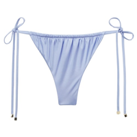 Calcinha De Biquíni Fio Dental Shiny Satin - Azul