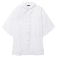 Camisa Curta Com Bordado Sangallo - Branco