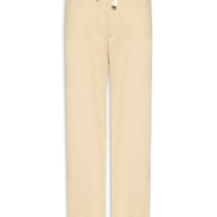 Calça Masculina Sarja Cós Elástico Cordão Slim - Bege