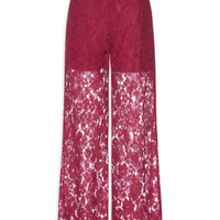 Calça Feminina Em Renda - Vermelho