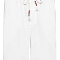 Bermuda Masculina Cós Elástico E Cordão - Branco