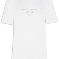 Camiseta Masculina Manga Curta Gola Careca Stone Imaginary Places - Branco