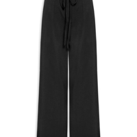 Calça Feminina Reta Com Amarração - Preto