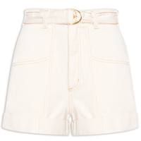 Short Feminino Com Cinto - Off White