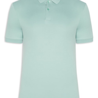 Polo Masculina Slim Fit em Algodão Pima Peruano - Verde