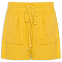 Short Feminino Básico Com Bolso - Amarelo