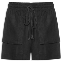 Short Feminino Básico Com Bolso - Preto
