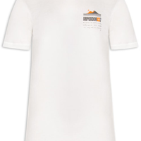 Camiseta Masculina Manga Curta Gola Careca Light Eco Arpoador - Branco