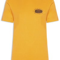Camiseta Masculina Manga Curta Gola Careca Surginf Globe Over - Amarelo