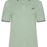 Polo Masculina Twin Tipped Regular Fit Piquet Algodão - Verde