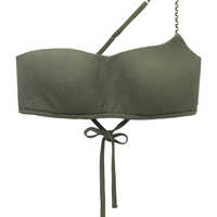 Parte De Cima De Biquíni Top Crinkle Twist - Verde