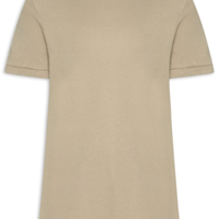 Camiseta Masculina Back Rustic Embroidered Mc - Bege
