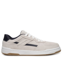 Tênis Masculino Casual Court Camurça Layers - Branco