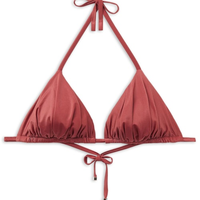 Parte De Cima De Biquíni Cortininha Shiny Satin - Laranja
