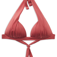 Parte De Cima De Biquíni Triângulo Shiny Satin - Laranja