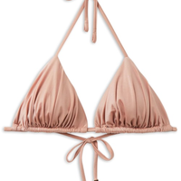 Parte De Cima De Biquíni Cortininha Shiny Satin - Rosa