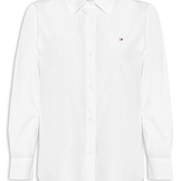Camisa Feminina Poplin Easy Fit Shirt - Branco