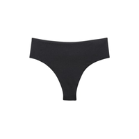Calcinha De Biquíni Brasileira Cintura Alta Corset Charm - Preto